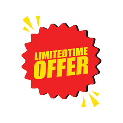 Limited Time Offer Label – Vector Sticker for Urgent Deals, Promotions, and Flash Sales