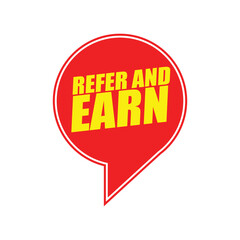 Refer and Earn Label – Vector Refer and Earn Badge for Referral Program