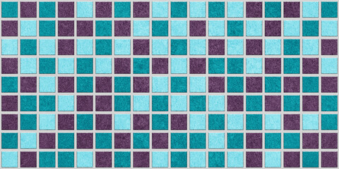 Fototapeta premium Panoramic mosaic tile gresite texture, ceramic pattern background for design and decoration