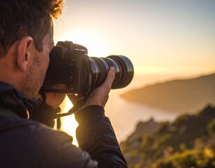 photographer with camera