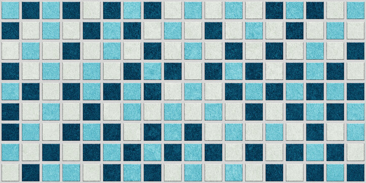 Panoramic mosaic tile gresite texture, ceramic pattern background for design and decoration