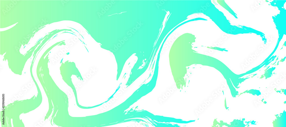 Poster soft abstract fluid texture design with light green and white marble swirls. smooth, flowing shapes 