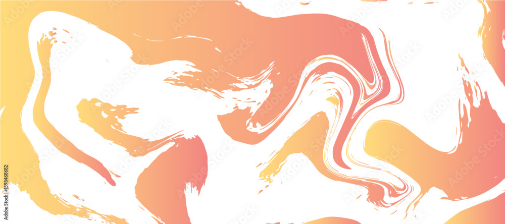 Poster soft abstract fluid texture design with light green and white marble swirls. smooth, flowing shapes 