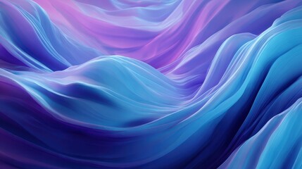 Obraz premium Abstract waves of blue and purple create a calming and visually engaging texture, resembling gentle, colorful dunes or ocean waves.