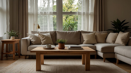 modern living room with fireplace