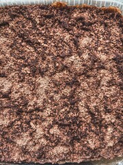 Chocolate Gullac, Turkish Traditional Ramadan Dessert Chocolate Gullac with grated chocolate on it