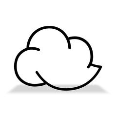 cloud computing icon on white