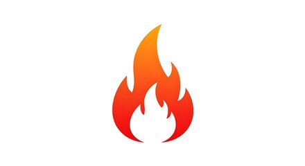 Animated HOT flame badge with icon-based label for streaming platform highlights