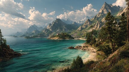 Obraz premium Accessible Traveler Views Stunning Landscape