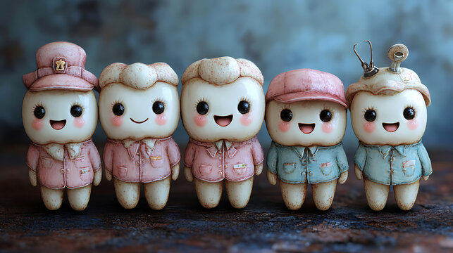 Adorable Tooth Fairy Figurines A whimsical collection of handcrafted tooth characters