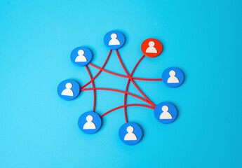 Leader and teamwork. Collaboration, leader builds trust, and ensures goal alignment within a...