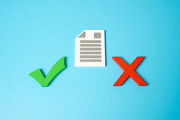 Accept or reject a document. Legislation. Resume review. Compliance checks, job application...