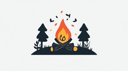 set of fire flames