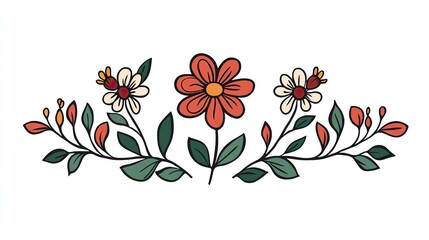 floral background with red flowers