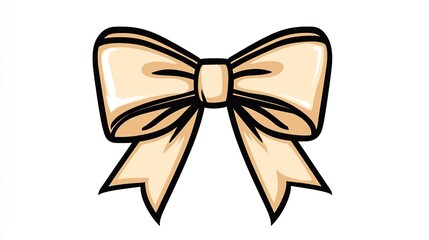 golden bow isolated on white background