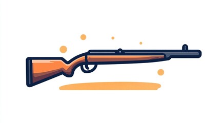 vector illustration of a gun