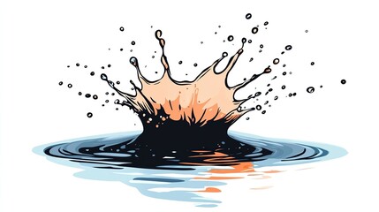 water splash in the water
