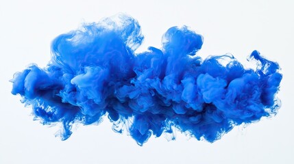 abstract background of something falling into ink and how it falls, blue ink, minimalistic