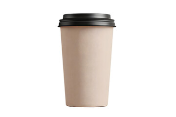 reusable coffee cup isolated on a white background, in a simple style, with a transparent PNG 