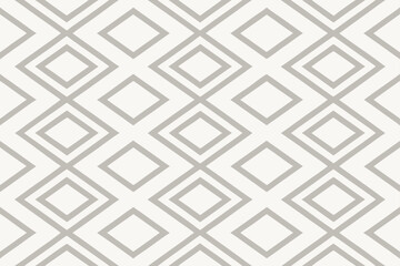 Geometric diamond pattern on white background seamless