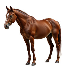 Obraz premium Majestic Brown Horse Standing Proudly in a Natural Setting