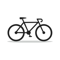 Fototapeta premium Stylized Single Speed Bicycle Design Illustration Road Bike Graphic Art Isolated