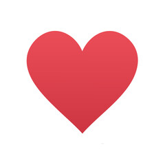 Simple Red Heart Symbol Icon Love Valentine's Day Graphic Art