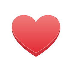 Floating Red Heart Illustration for Love, Romance, and Valentine's Day