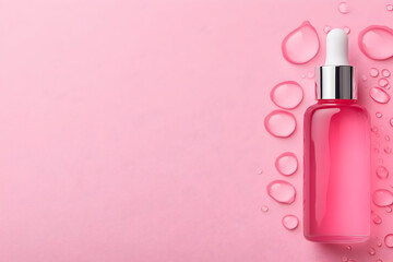 Pink Serum Bottle Illustration