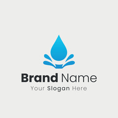 Abstract Blue Water Drop Logo Design for Brand Identity and Corporate Business