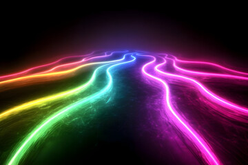 Rainbow Energy Streams Abstract Background