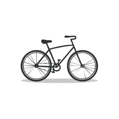 Fototapeta premium Minimalist Black Bicycle Illustration for Urban Commuting, Exercise, Recreation, and Sustainable Transport