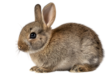 Adorable baby bunny in profile