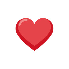 Fototapeta premium Red Heart Symbol. Glossy Valentine's Day Heart Graphic. Romance. Love. Relationships. Hearts.