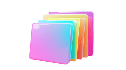 a stack of acrylic sheets on white background 