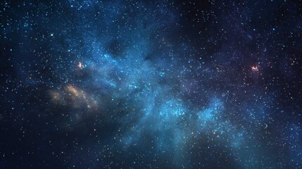 A night sky filled with stars and galaxies in the outer space of the universe