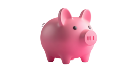 piggy bank isolated on white background 