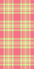 Vibrant pink and lime green plaid pattern. Perfect for textile design, fashion, or website backgrounds. This cheerful, seamless texture evokes feelings of spring and optimism.