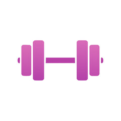 Gradient Purple Dumbbell Illustration for Fitness, Weights, Strength Training