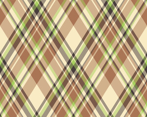 Argyle pattern of geometric rhombus. Harlequin check wallpaper design. Classic diamond shaped textile material for web background, print fabric clothing, sweater, wrapping paper, gift card, invitation