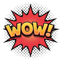 Pop art comic explosion with bold burst and vintage cartoon style