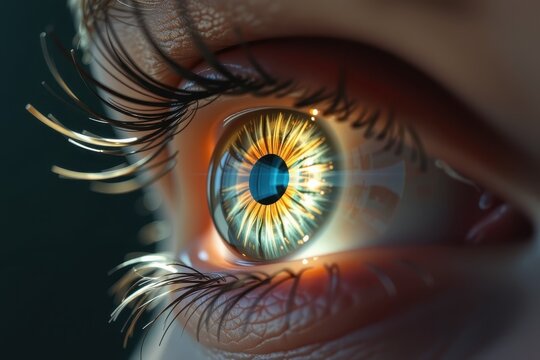 slow zoom on eye opening in dramatic light &acirc;&euro;&ldquo; cinematic b roll