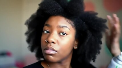 Natural Hair Care Styling Afro Hair w/ Spray