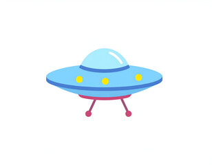 Cartoon UFO spaceship illustration.