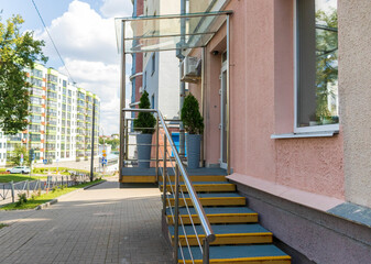 Landscape shot of the empty city street. Concept
