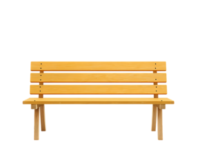 Empty wooden park bench