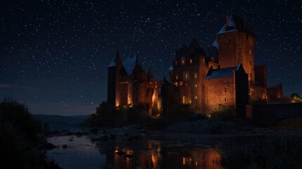 castle in the night