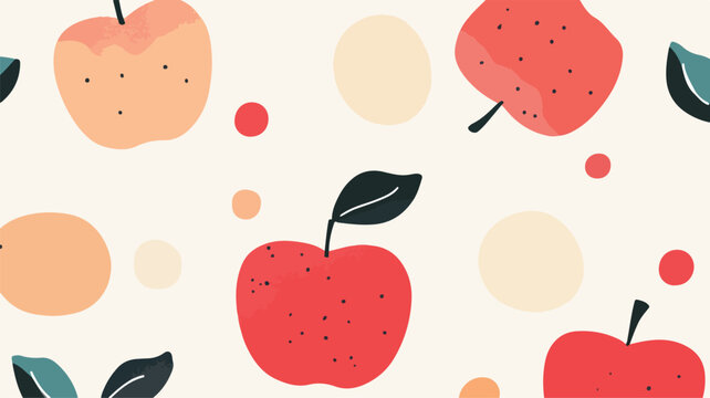 Modern Abstract Apple Art Print Design for Creative Projects