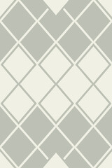 Geometric diamond pattern in light gray and cream seamless tile