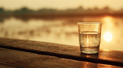 Pure Refreshment On A Calm Morning By The Water
